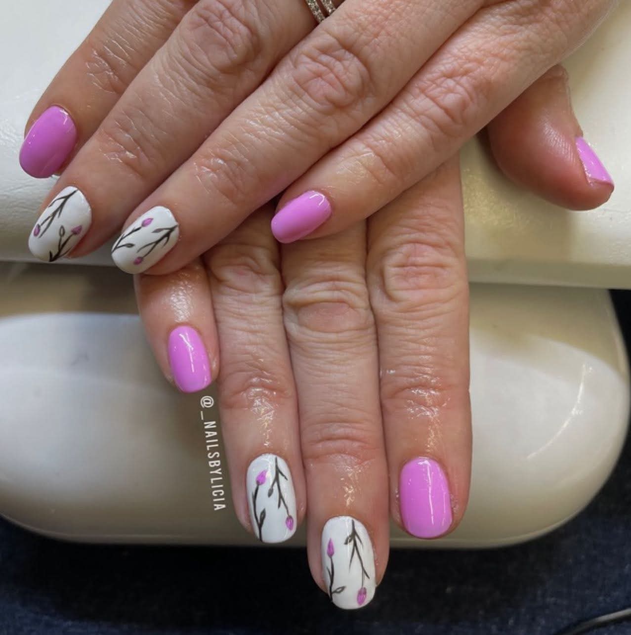 Pink nails